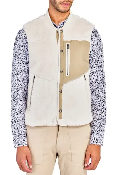 Brooklyn Brigade Solid Fuzzy Vest In Cream