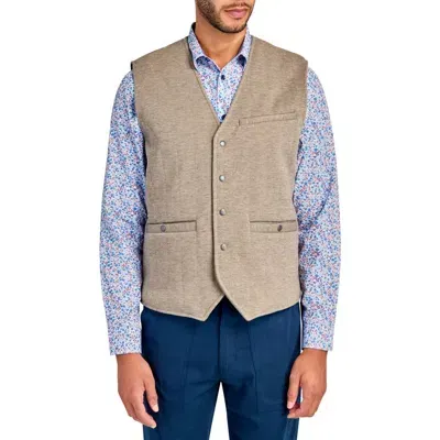 Brooklyn Brigade Solid Quilted Vest In Tan