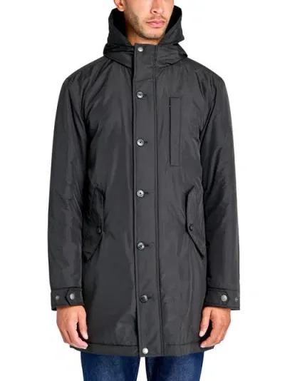 Brooklyn Brigade Solid Recycled Utility Parka In Black