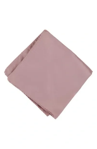 Brooklyn Brigade Solid Satin Pocket Square In Pink