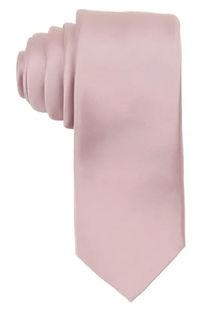 Brooklyn Brigade Solid Satin X-long Tie In Pink