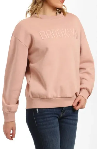 Brooklyn Industries Eva Logo Sweatshirt In Pale Mauve