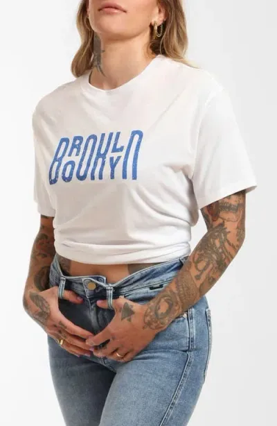 Brooklyn Industries Logo Text Graphic T-shirt In White