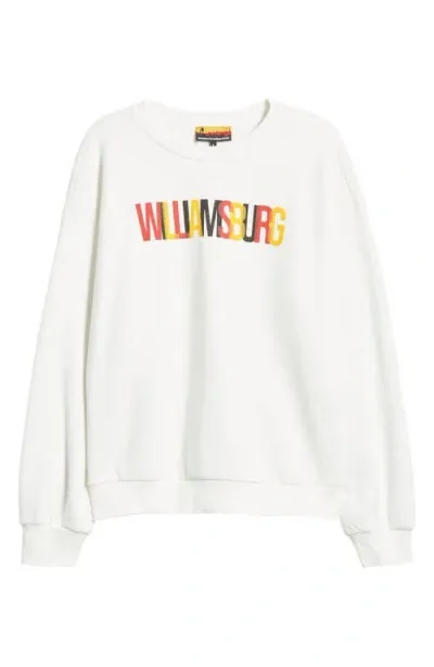 Brooklyn Industries Williamsburg Graphic Sweatshirt In Antique White