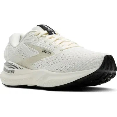 Brooks Adrenaline Gts 24 Running Shoe In Coconut/black/white Sand