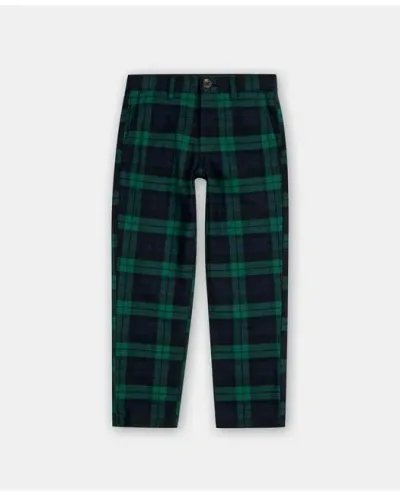 Brooks Brothers Kids'  Boys Cotton Black Watch Tartan Pants In Navy/green