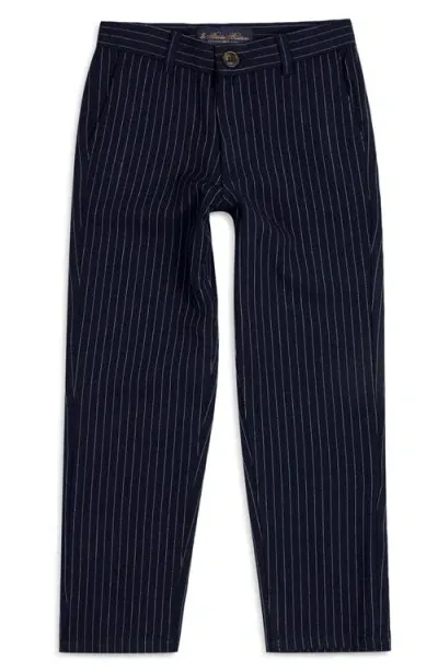 Brooks Brothers Kids' Pinstripe Pants In Navy