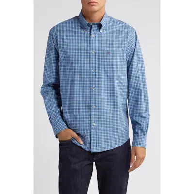 Brooks Brothers Plaid Regular Fit Button-down Shirt In Navy Green Check