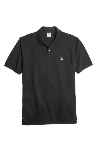 Brooks Brothers Regular Fit Piqué Polo In Meteorite