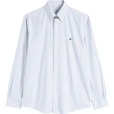 Brooks Brothers Regular Fit Stripe Oxford Non Iron Stretch Cotton Button-down Shirt In Multi Stripe