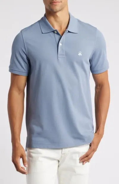 Brooks Brothers Slim Fit Stretch Cotton Piqué Polo In Flint Stone