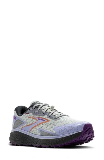 Brooks Divide 5 Trail Running Shoe In Mercury/ebony/sweet Lavender