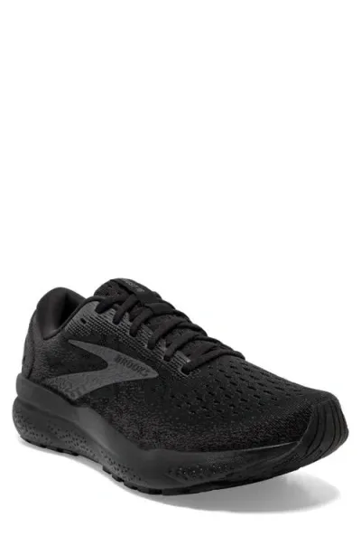 Brooks Ghost 16 Running Shoe In Black/black/ebony