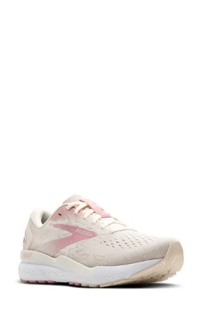 Brooks Ghost 16 Running Shoe In Coconut/zephyr/white