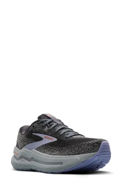 Brooks Ghost Max 2 Running Shoe In Ebony/sweet Lavender/alloy