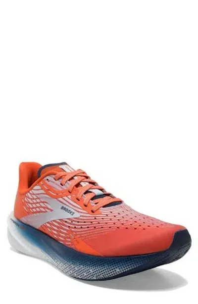 Brooks Hyperion Max Running Shoe In Cherry Tomato/arctic/titan