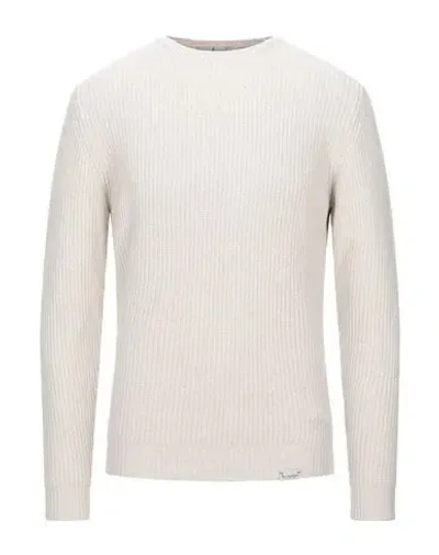 Brooksfield Man Sweater Ivory Size 46 Polyamide, Wool, Viscose, Polyester In Yellow Cream