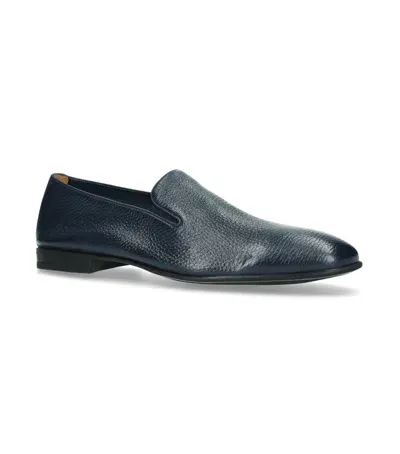 Brotini Deerskin Loafers In Navy