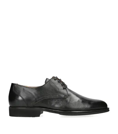 Brotini Leather Derby Shoes In Black