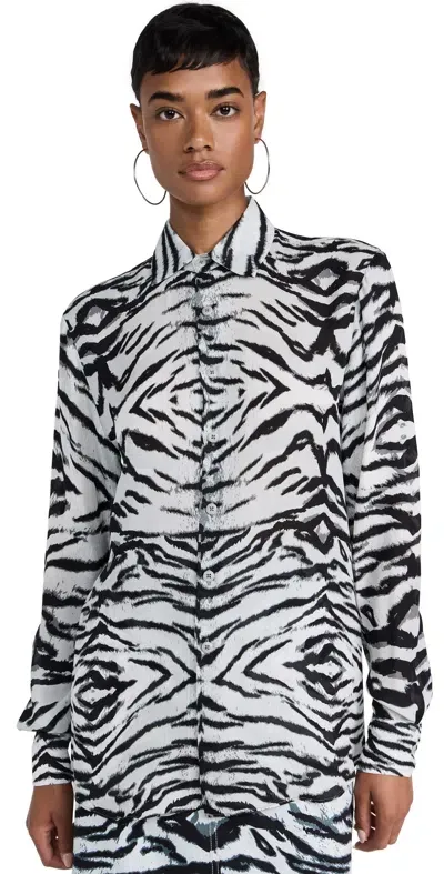 Bruceglen Snow Tiger Button Up Shirt Snow Tiger