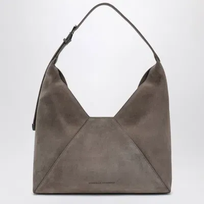 Brunello Cucinelli Bc Duo Grey Hobo Bag In Brown