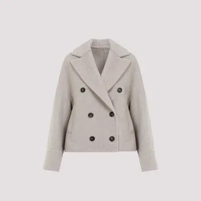 Brunello Cucinelli Beige Db Couture Wool Coat