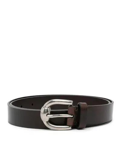 Brunello Cucinelli Belt With Buckle In Nude & Neutrals