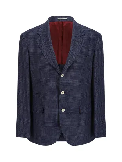 Brunello Cucinelli Blazer Jacket In Blu