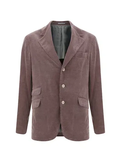 Brunello Cucinelli Blazer Jacket In Brown