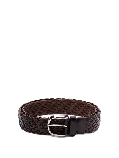 Brunello Cucinelli Braided Belt In Brown