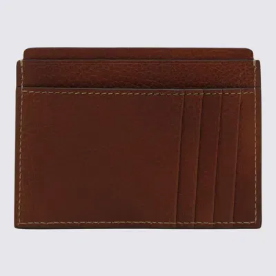 Brunello Cucinelli Brown Leather Cardholder