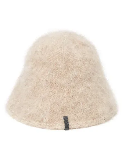 Brunello Cucinelli Brushed-finish Hat In Neutrals