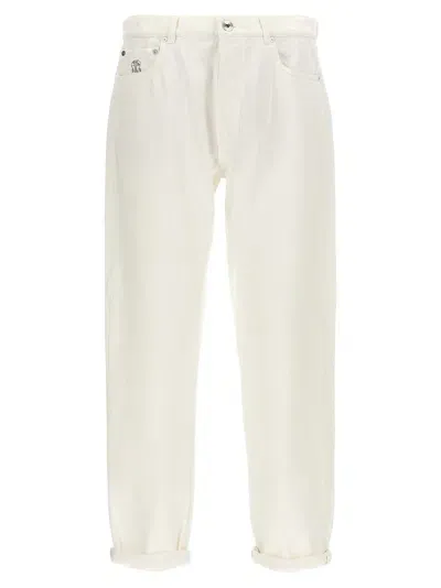 Brunello Cucinelli Bull Jeans In White