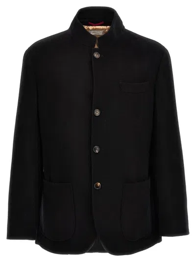 Brunello Cucinelli Cachemire Blazer Jacket In Black