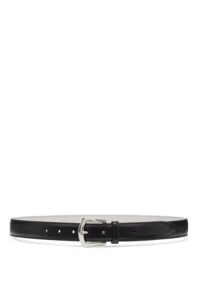 Brunello Cucinelli Calfskin Belt In Black