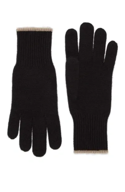 Brunello Cucinelli Knit Gloves In Black