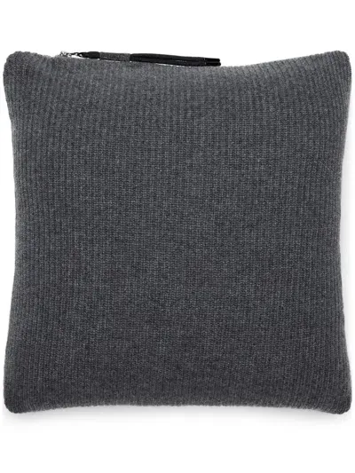 Brunello Cucinelli Cashmere Pillow In Grey