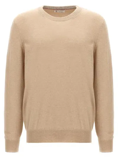 Brunello Cucinelli Cashmere Sweater In Cream