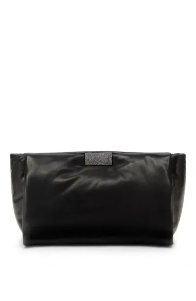 Brunello Cucinelli Nappa Leather Clutch Bag In Black