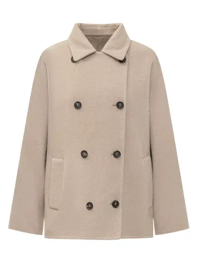 Brunello Cucinelli Coat In Beige