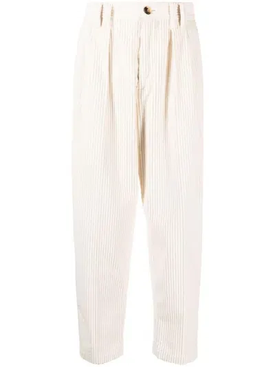 Brunello Cucinelli Tapered-hose Aus Cord In White