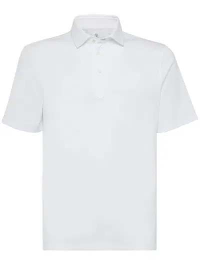 Brunello Cucinelli Cotton Polo Shirt In White