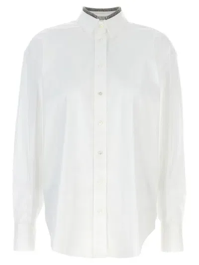 Brunello Cucinelli White Monile Detail Shirt