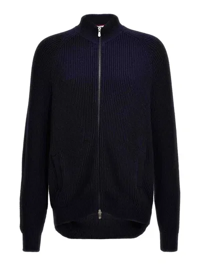 Brunello Cucinelli Knit Cardigan In Blue