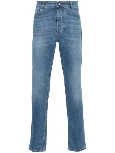 Brunello Cucinelli Denim Cotton Jeans In Blue