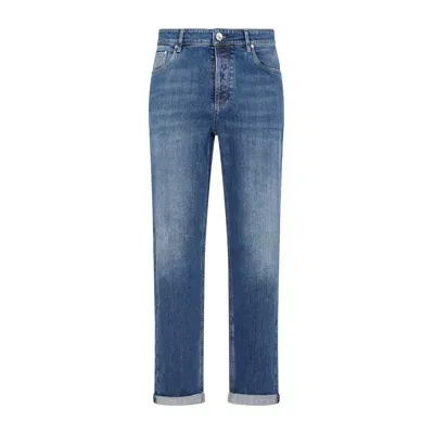 Brunello Cucinelli Denim Cotton Jeans In Blue