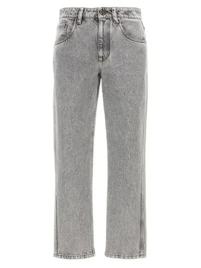 Brunello Cucinelli Denim Jeans In Grey