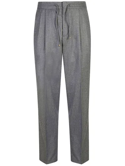 Brunello Cucinelli Drawstring-waist Trousers In Grey