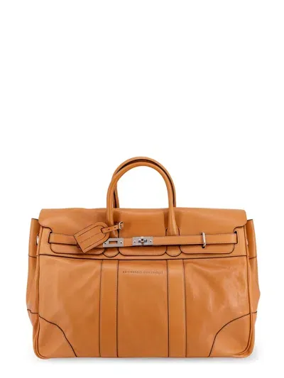 Brunello Cucinelli Duffle Bag In Natural