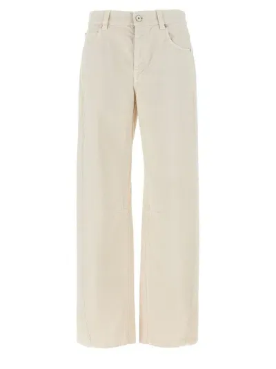 Brunello Cucinelli Dyed Jeans In Cream